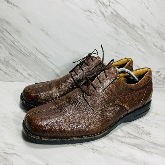 BASS Lex Mens Brown Leather Derby Blucher Chukka Oxford Comfort Shoes Sz 12M